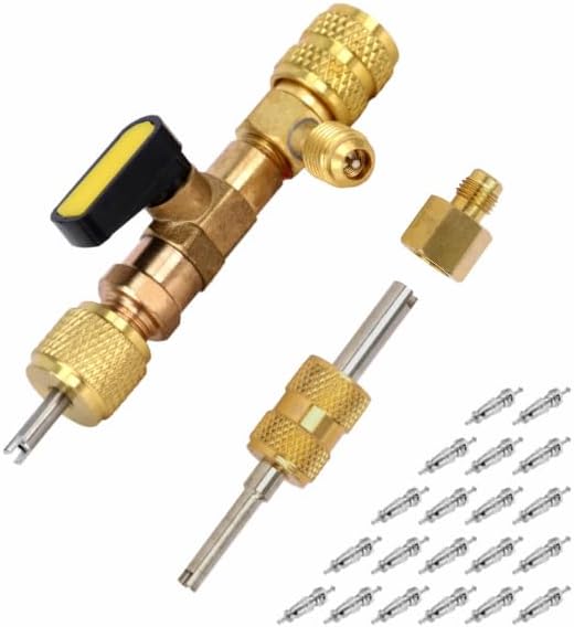 Cansookay HVAC SAE valve core remover tool kit and replacement cores - product gallery image 1