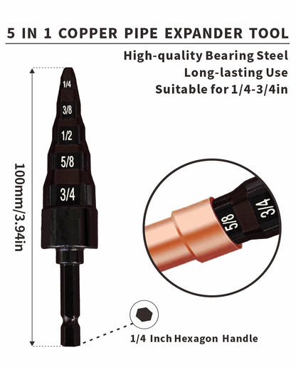Cansookay five-piece copper tube swaging bit set - product gallery photo 2