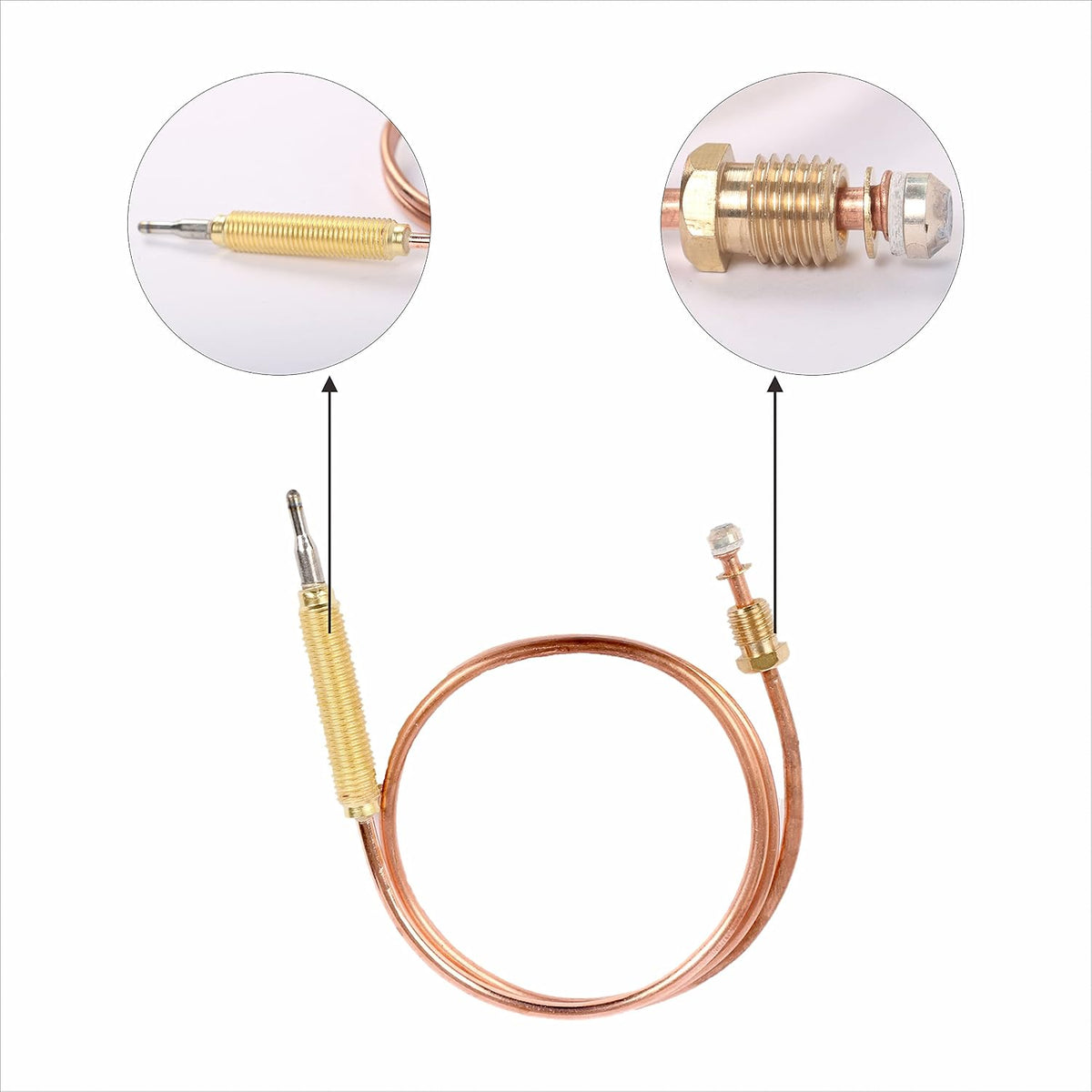 Cansookay brass propane gas valve with thermocouple and control knob - product gallery image 5
